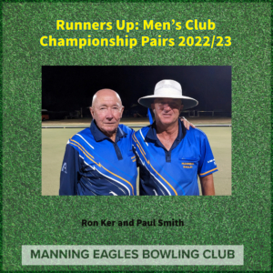 Mens Pairs Runners Up Mens Pairs Runners Up
