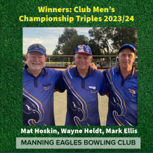 Winners of the Men’s Triples for 2023/24