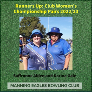 Womens Pairs Runners up 23